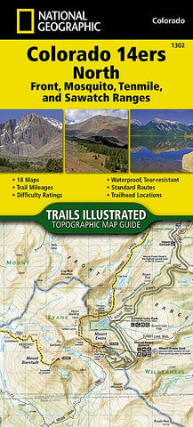 National Geographic Colorado 14ers North [Sawatch, Mosquito, and Front Ranges] 1302